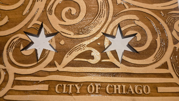 Chicago Flag Timber Mill StarStripe