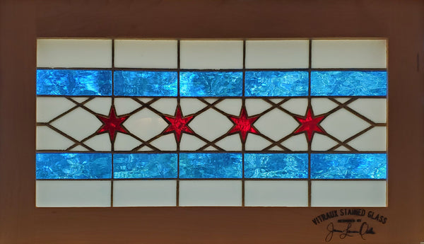 Chicago Flag Limited Edition Vitraux
